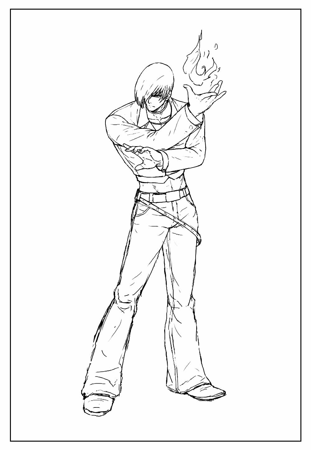 Desenho de Iori - KOF