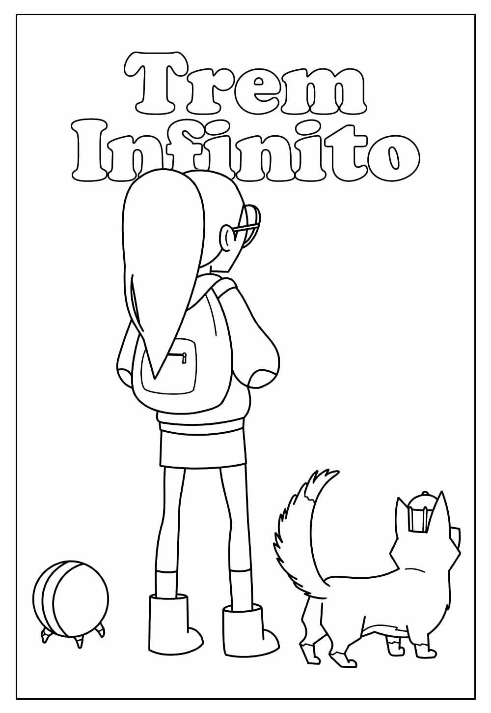 Desenho Educativo de Trem Infinito para colorir