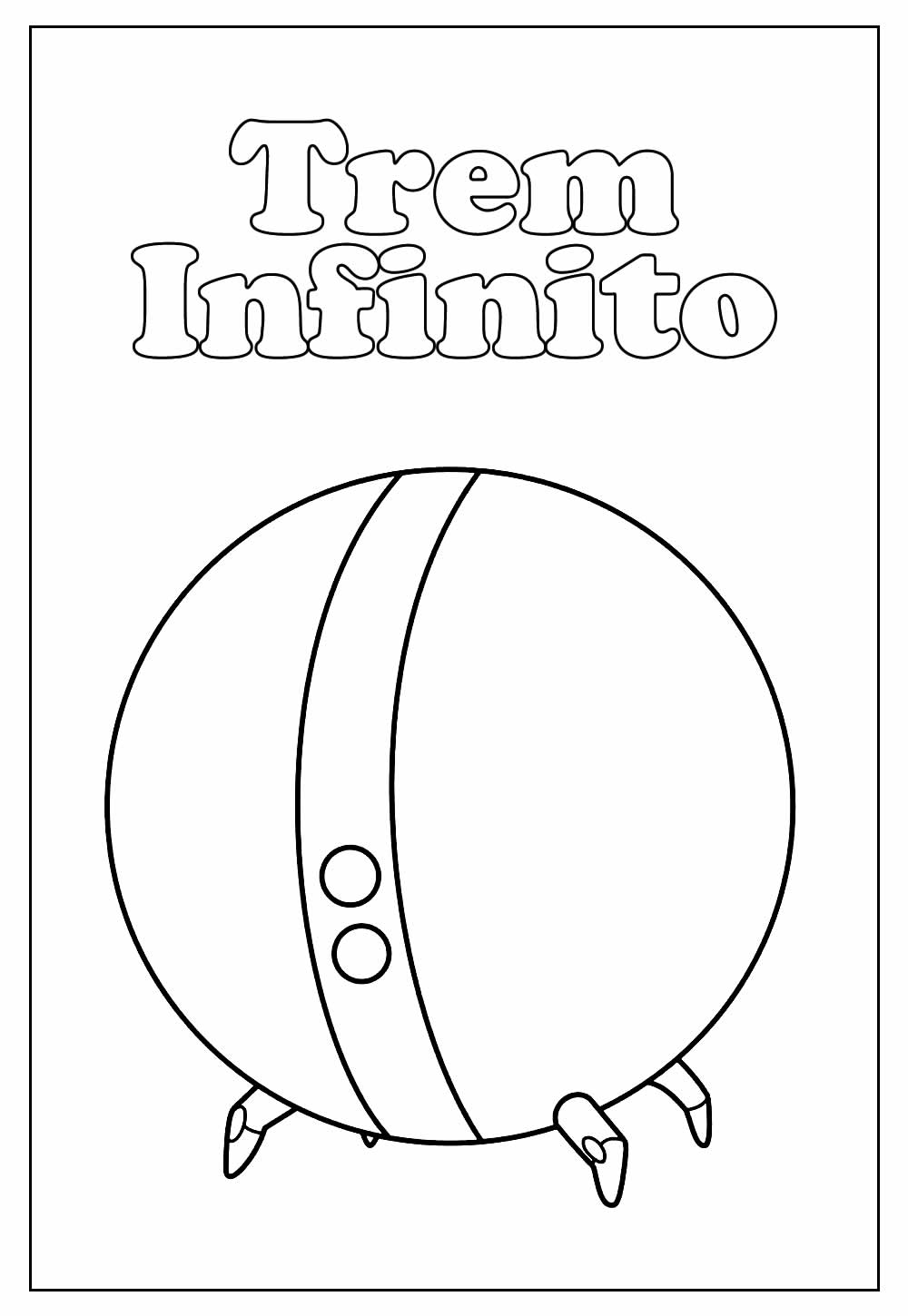 Desenho de Trem Infinito para colorir