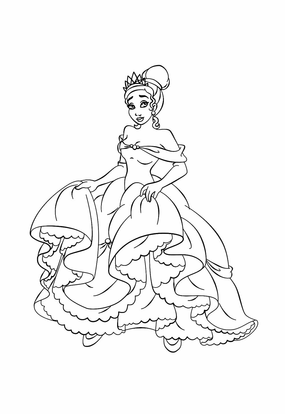 Desenho da Princesa Tiana