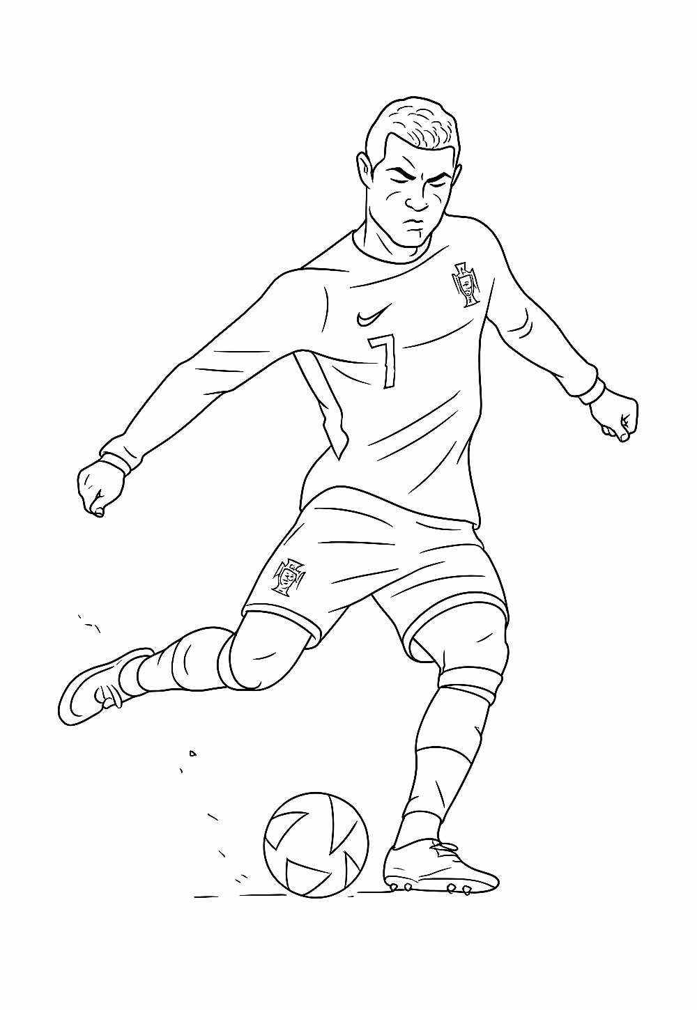 Desenho de Cristiano Ronaldo para colorir