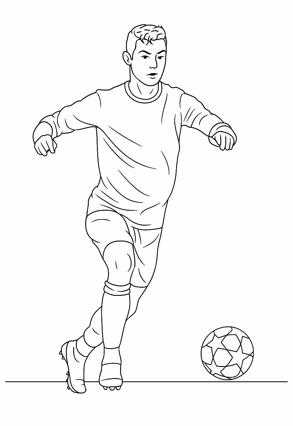 Desenho de Cristiano Ronaldo para colorir