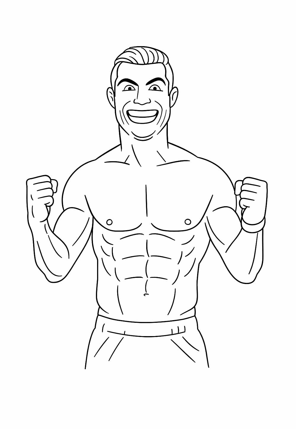 Desenho de Cristiano Ronaldo para pintar