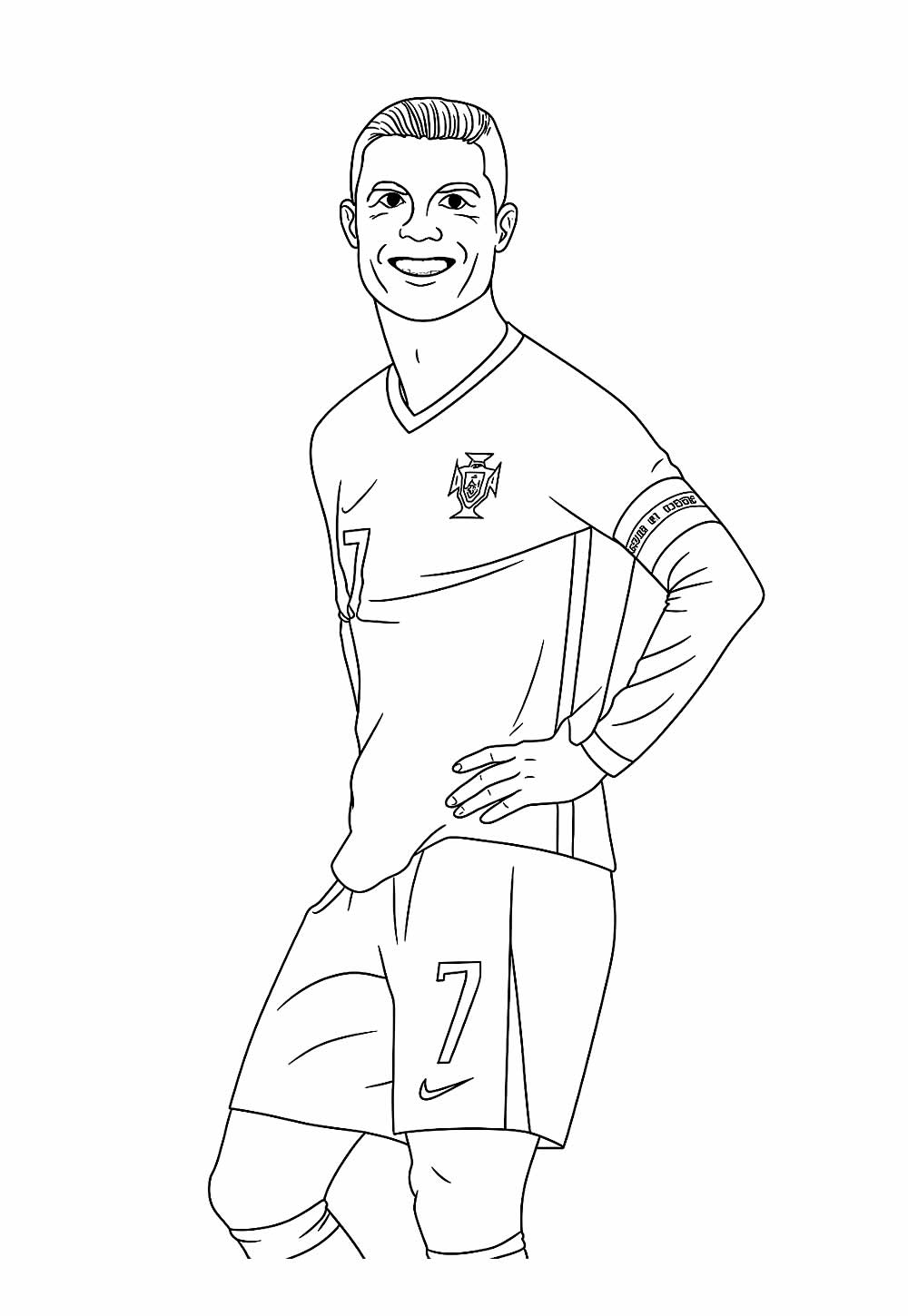 Desenho de Cristiano Ronaldo para colorir