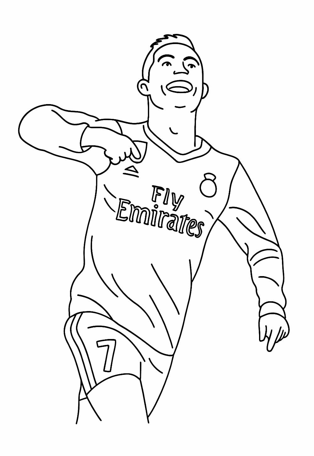 Desenhos de Cristiano Ronaldo para colorir