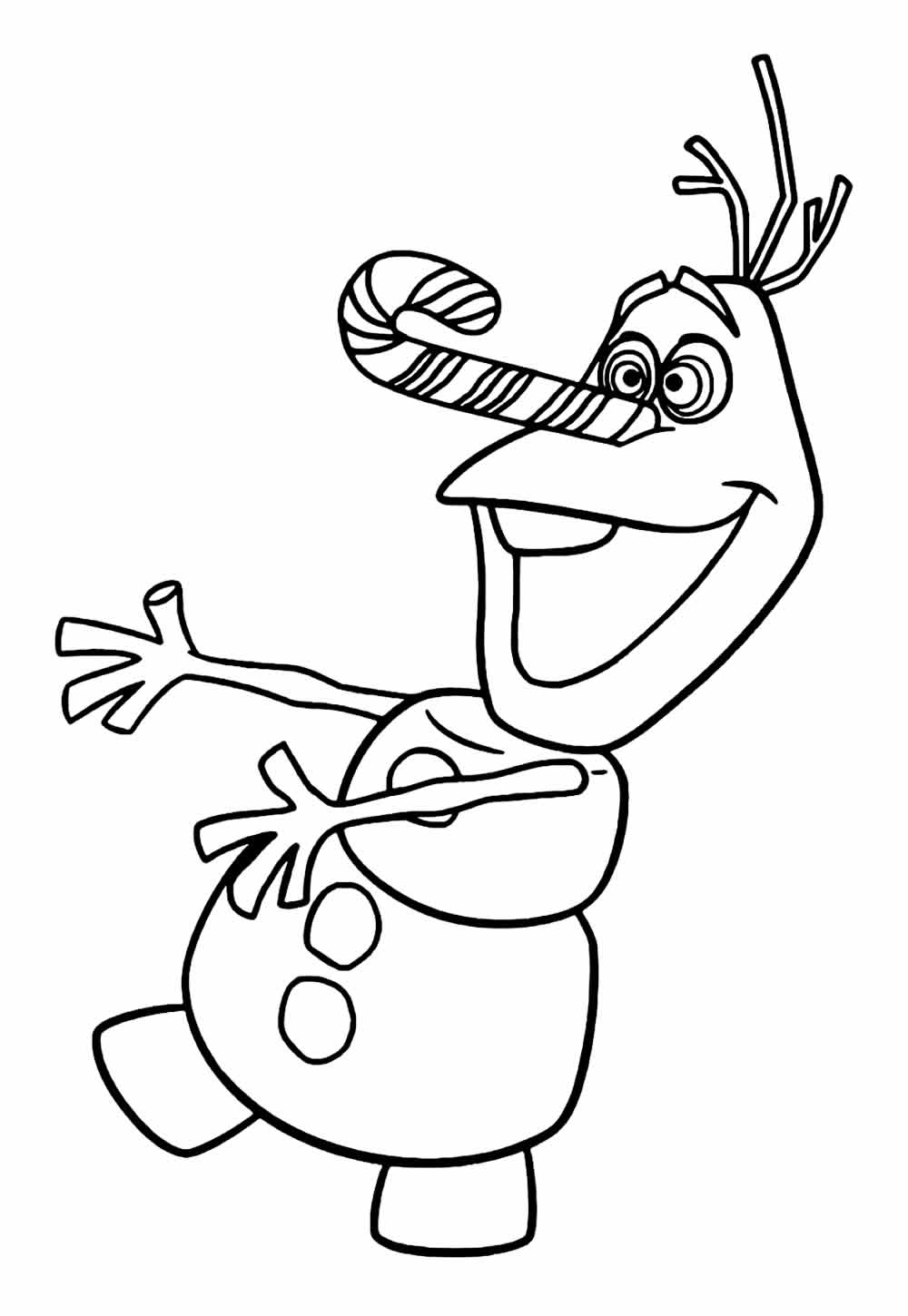 Desenho de Olaf para colorir