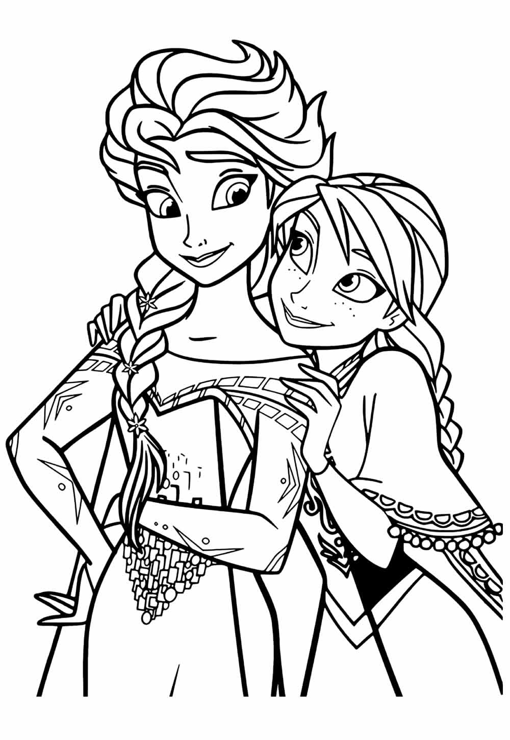 Desenho de Frozen e Anna