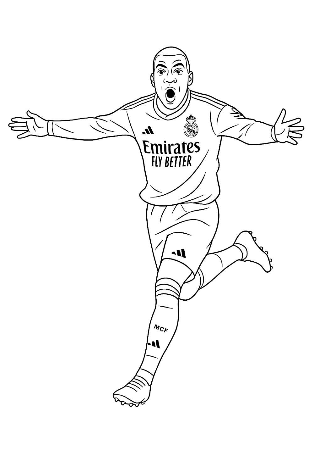 Desenho para colorir de Mbappé