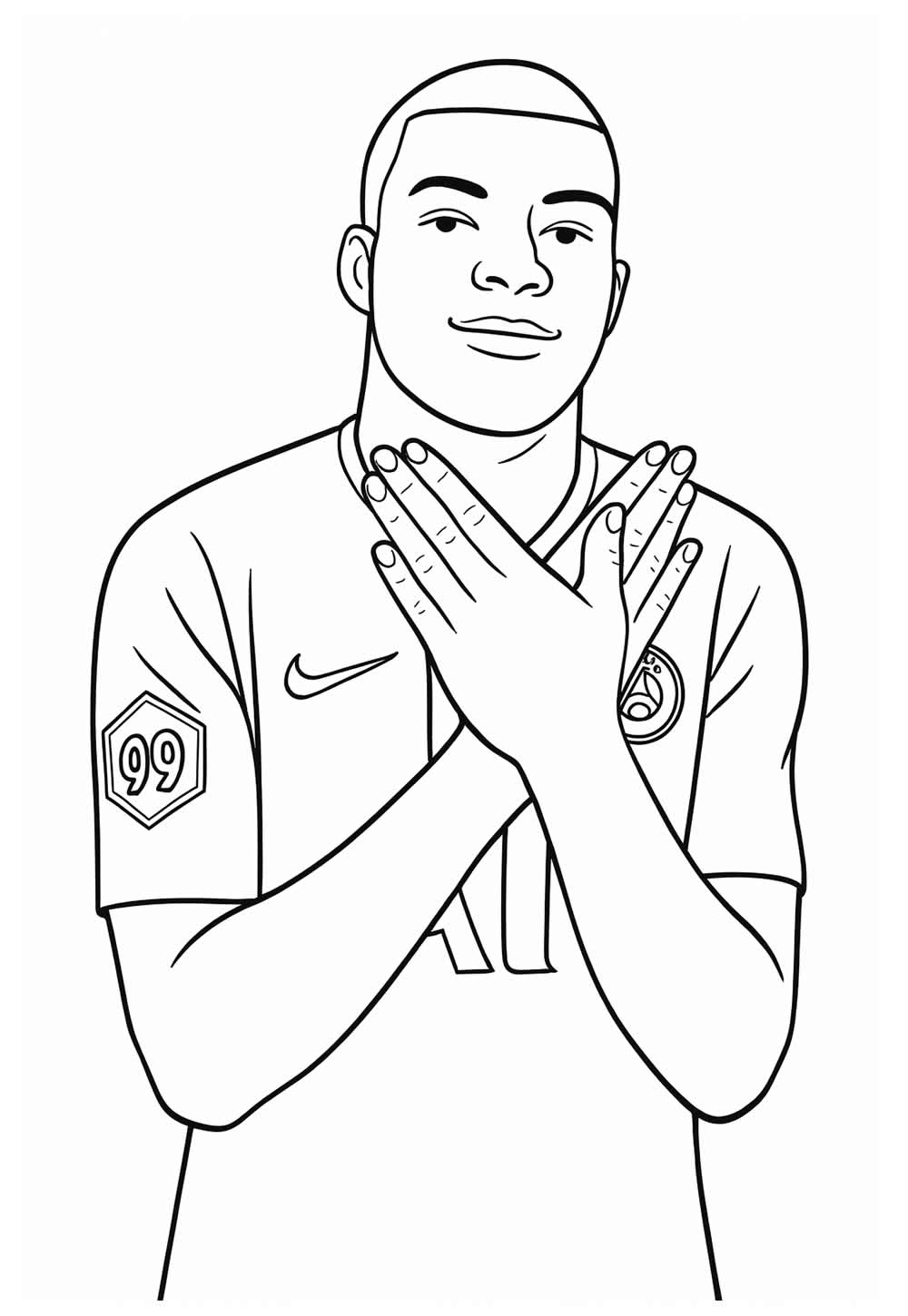 Desenho Mbappé Colorir