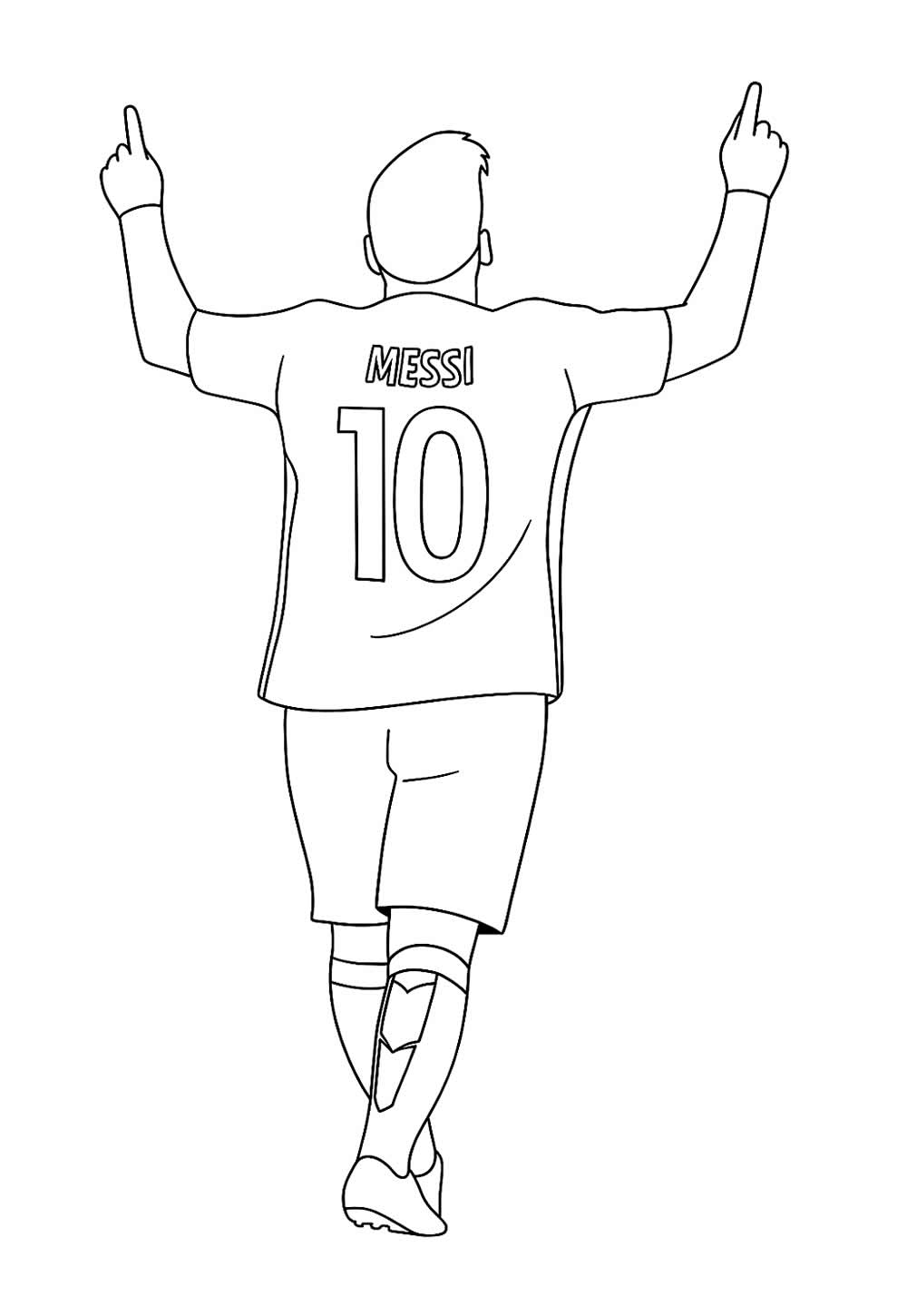 Desenho de Messi para colorir