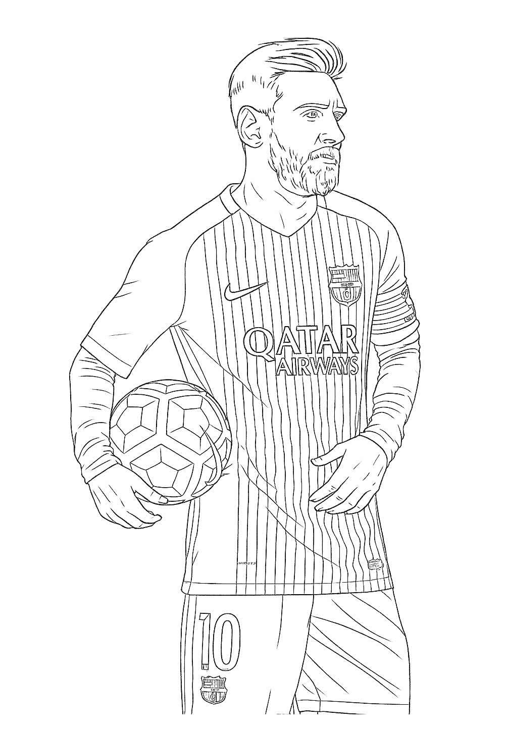 Messi para pintar e colorir