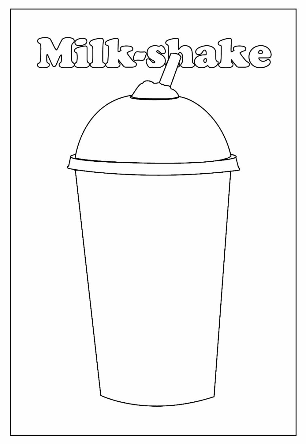 Desenho Educativo de Milk-shake para colorir