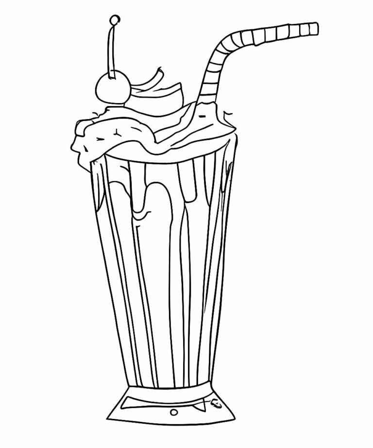 Desenhos de Milk-shake para colorir - Bora Colorir
