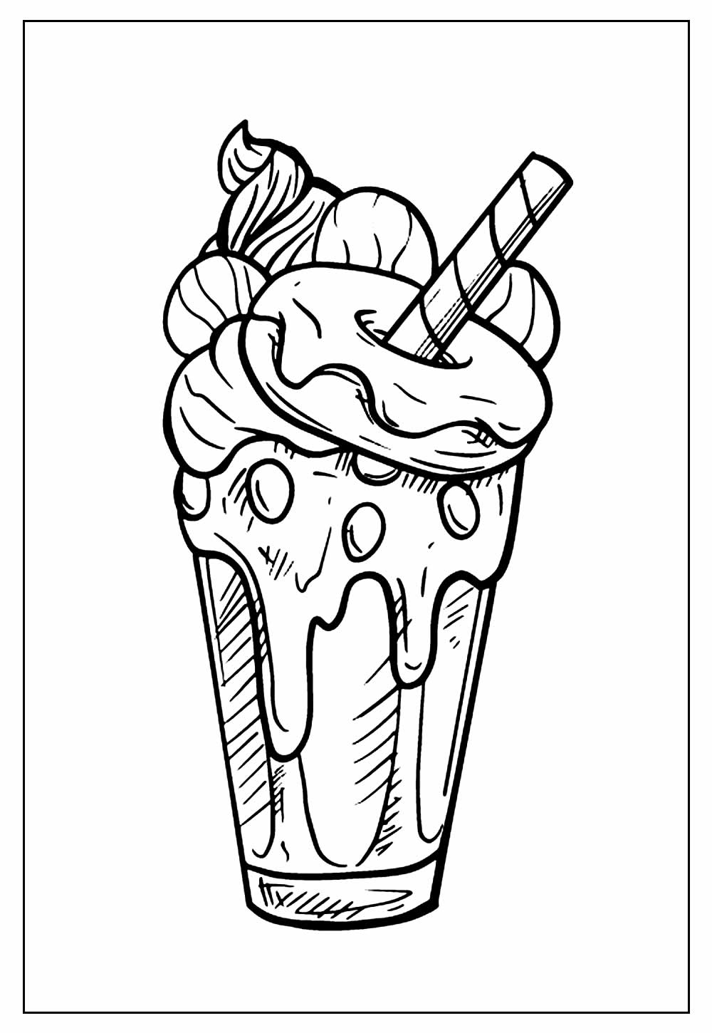 Desenhos de Milk-shake para colorir - Bora Colorir