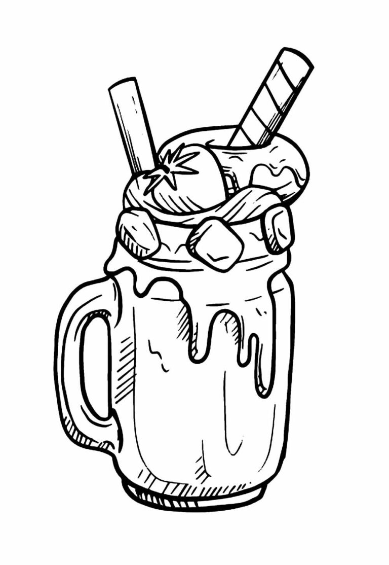 Desenhos de Milkshake para colorir - Bora Colorir