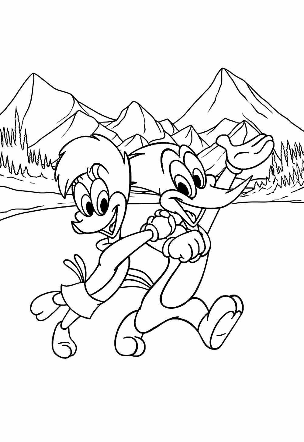 Desenhos de Pica-Pau para colorir