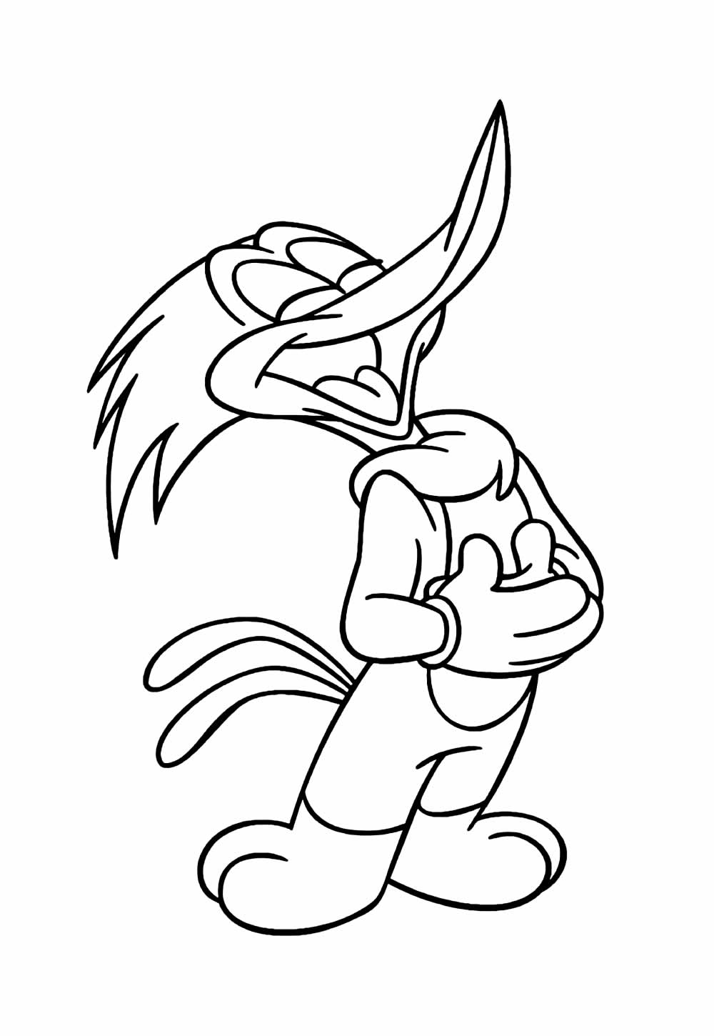 Desenho de Pica-Pau para imprimir e colorir