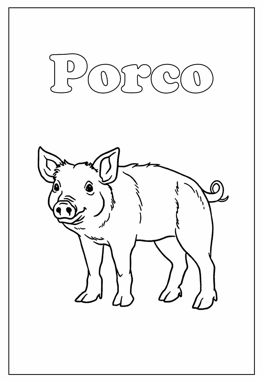 Desenho de Porco para colorir