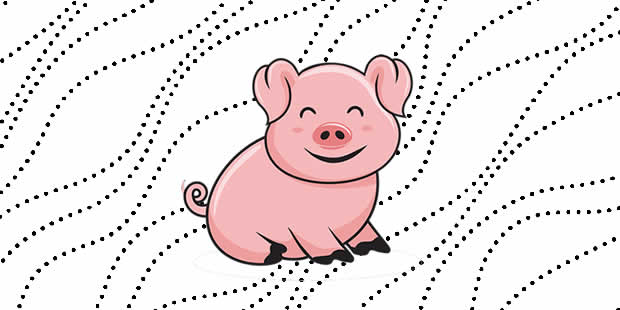 Desenho de Porcos para imprimir