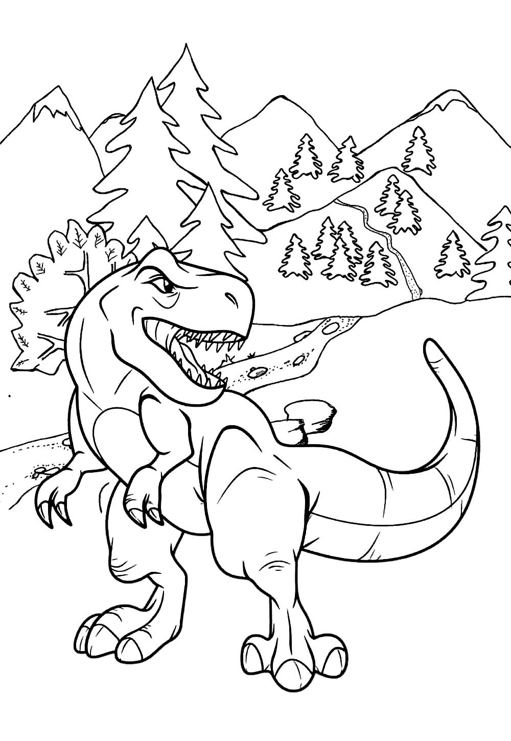 Desenho T-Rex Colorir