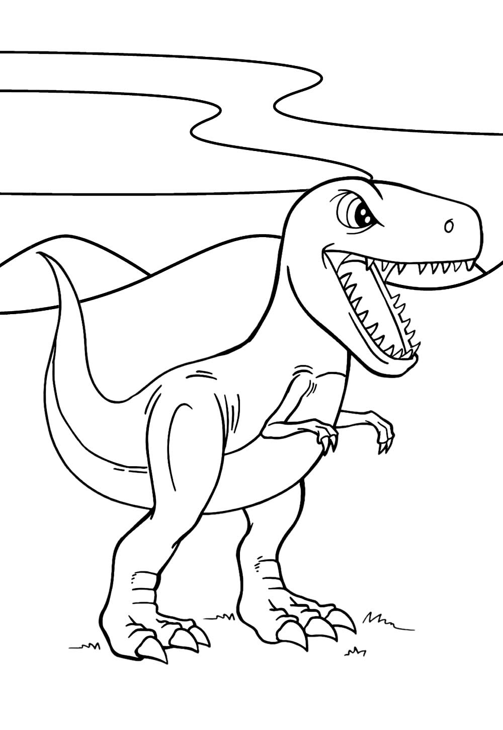 Desenho para pintar - T-Rex