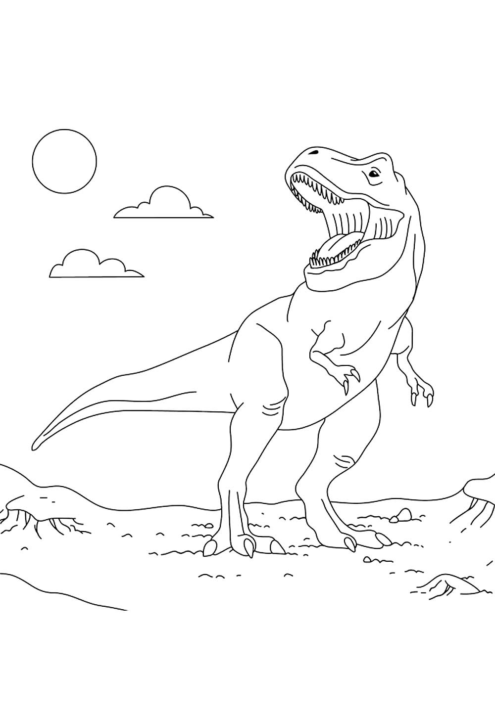 Desenhos de Dinossauro para colorir