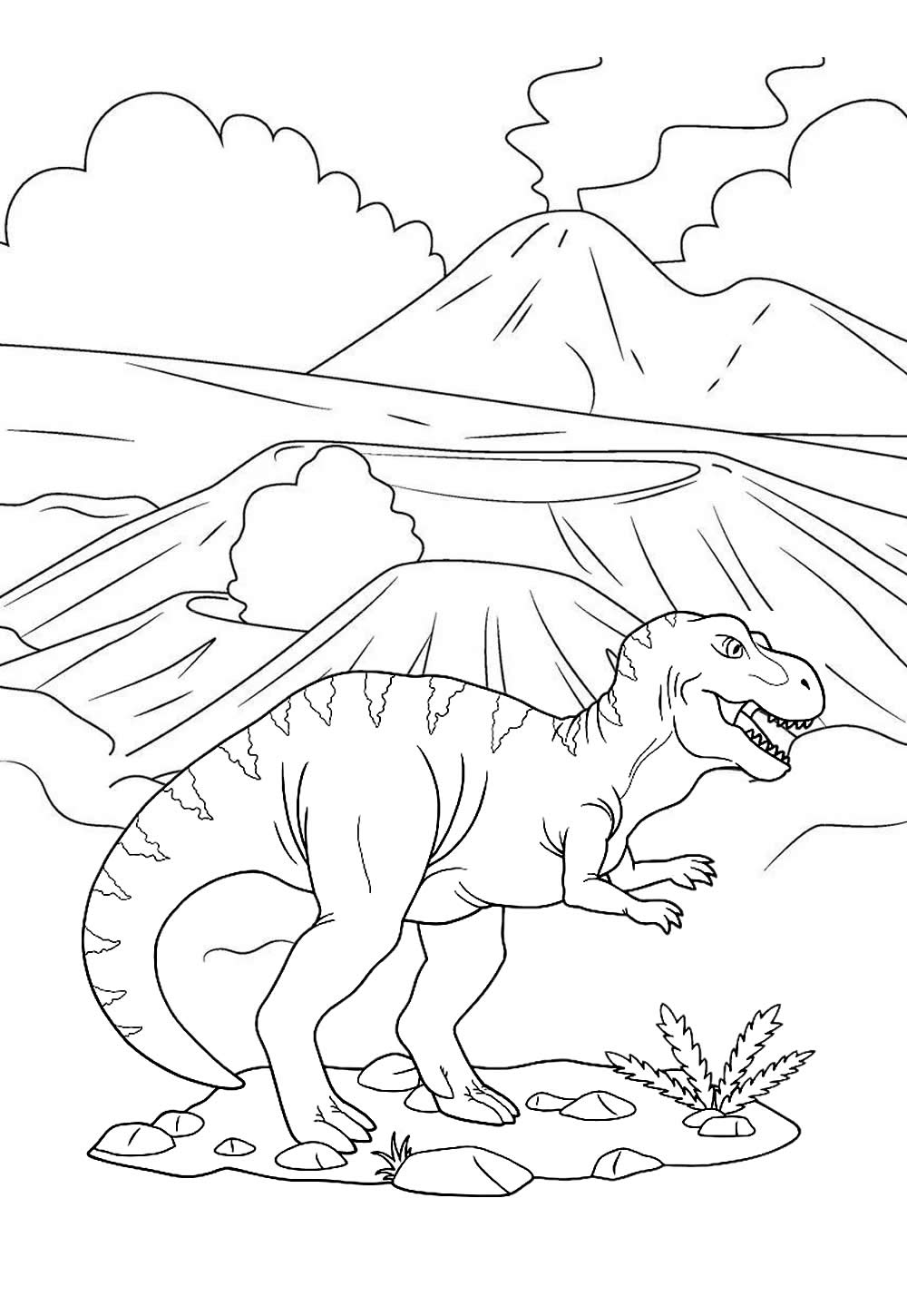 Desenho de Dinossauro para pintar