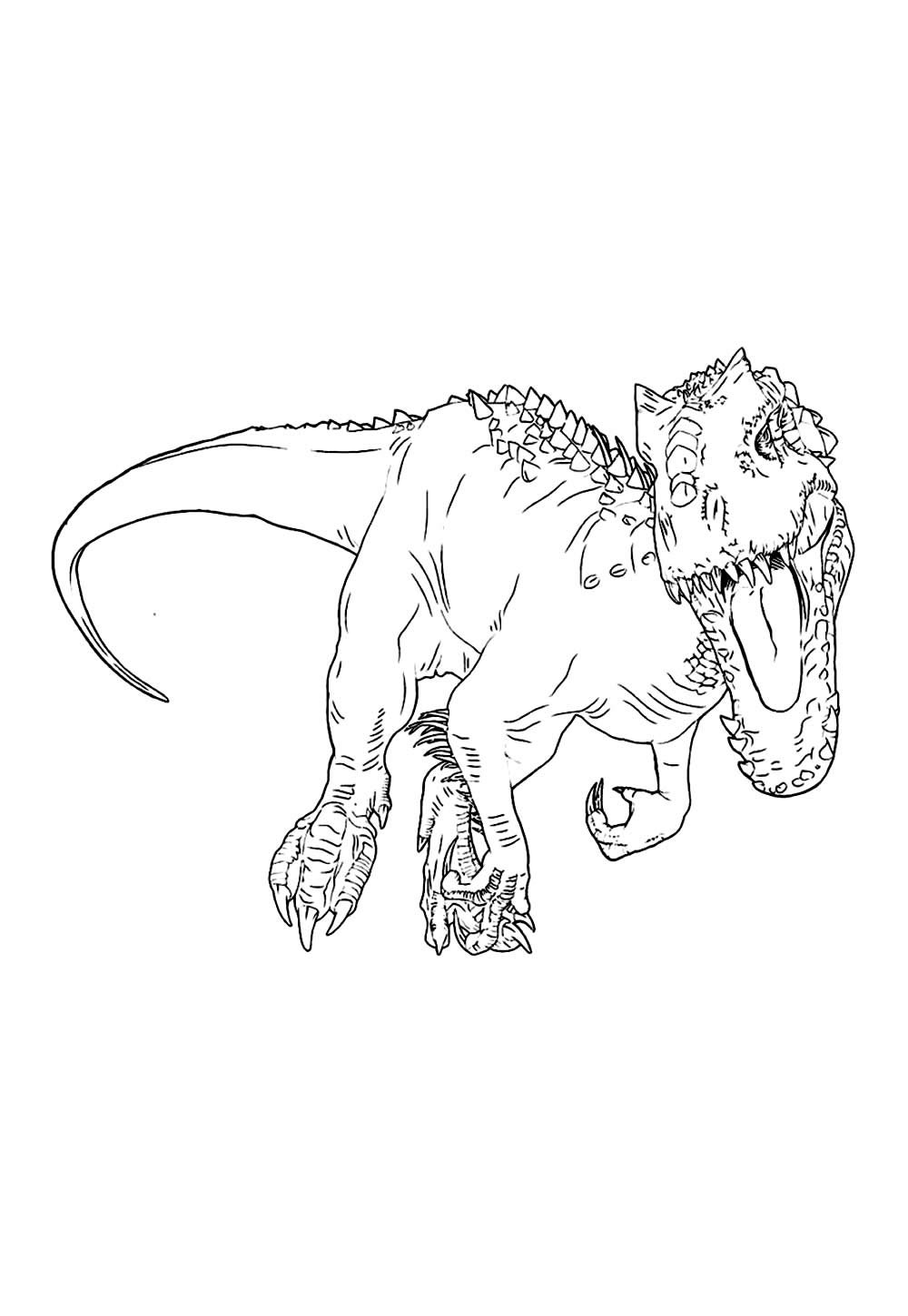 Desenho de Dinossauro para colorir e pintar