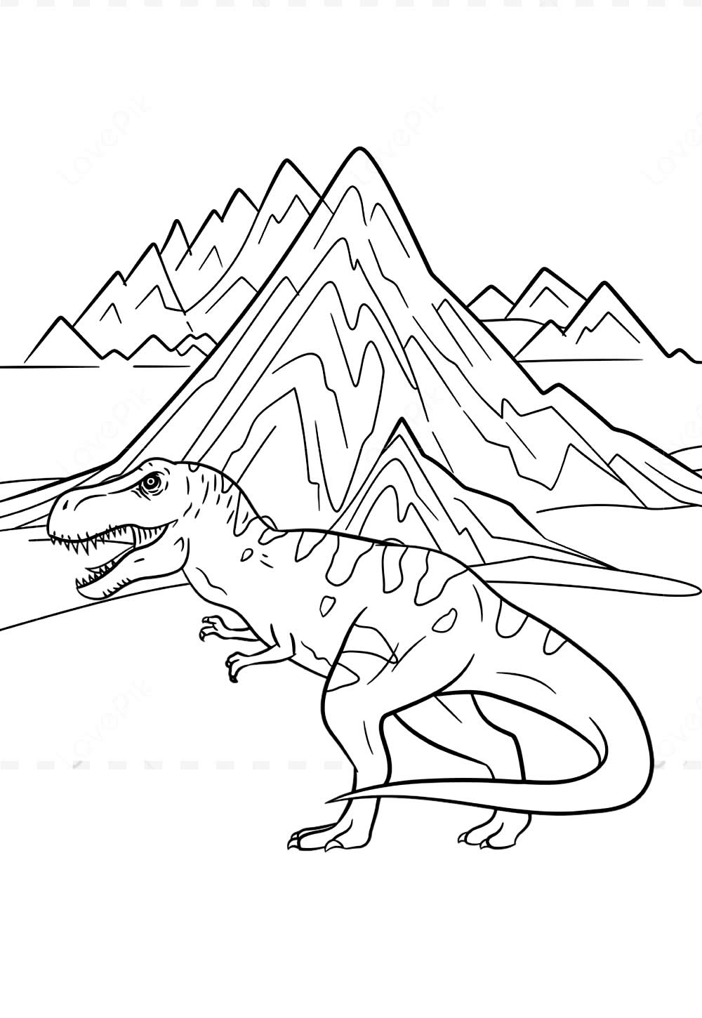 Dinossauro T-Rex para colorir e pintar