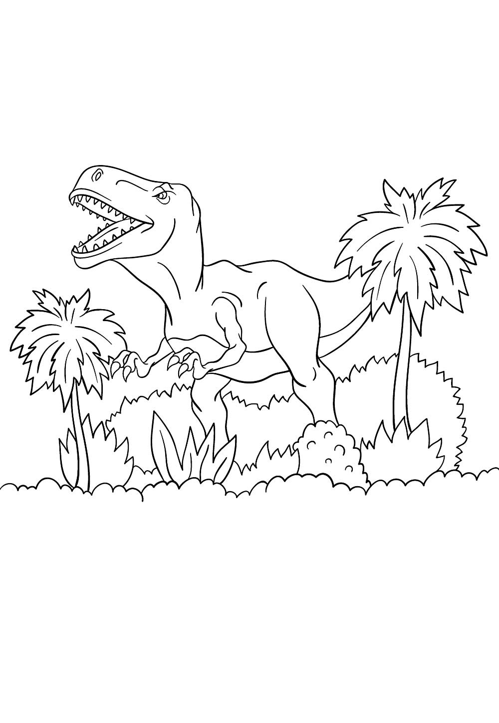 T-Rex para colorir e pintar