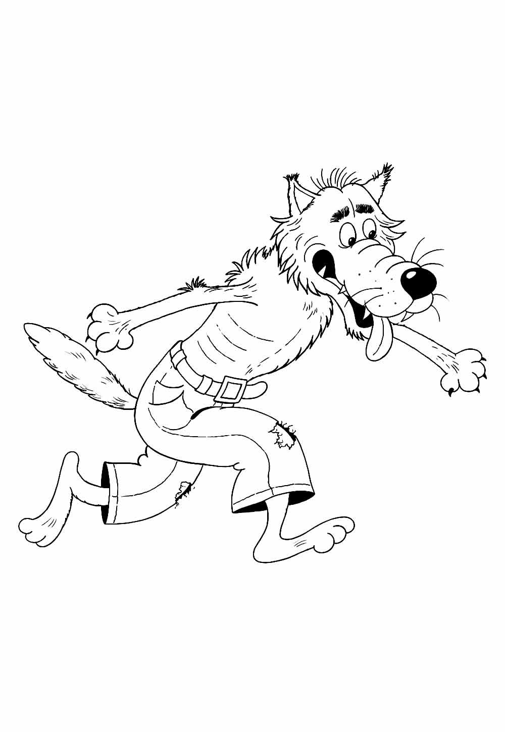 Desenho do Lobo Mau para colorir