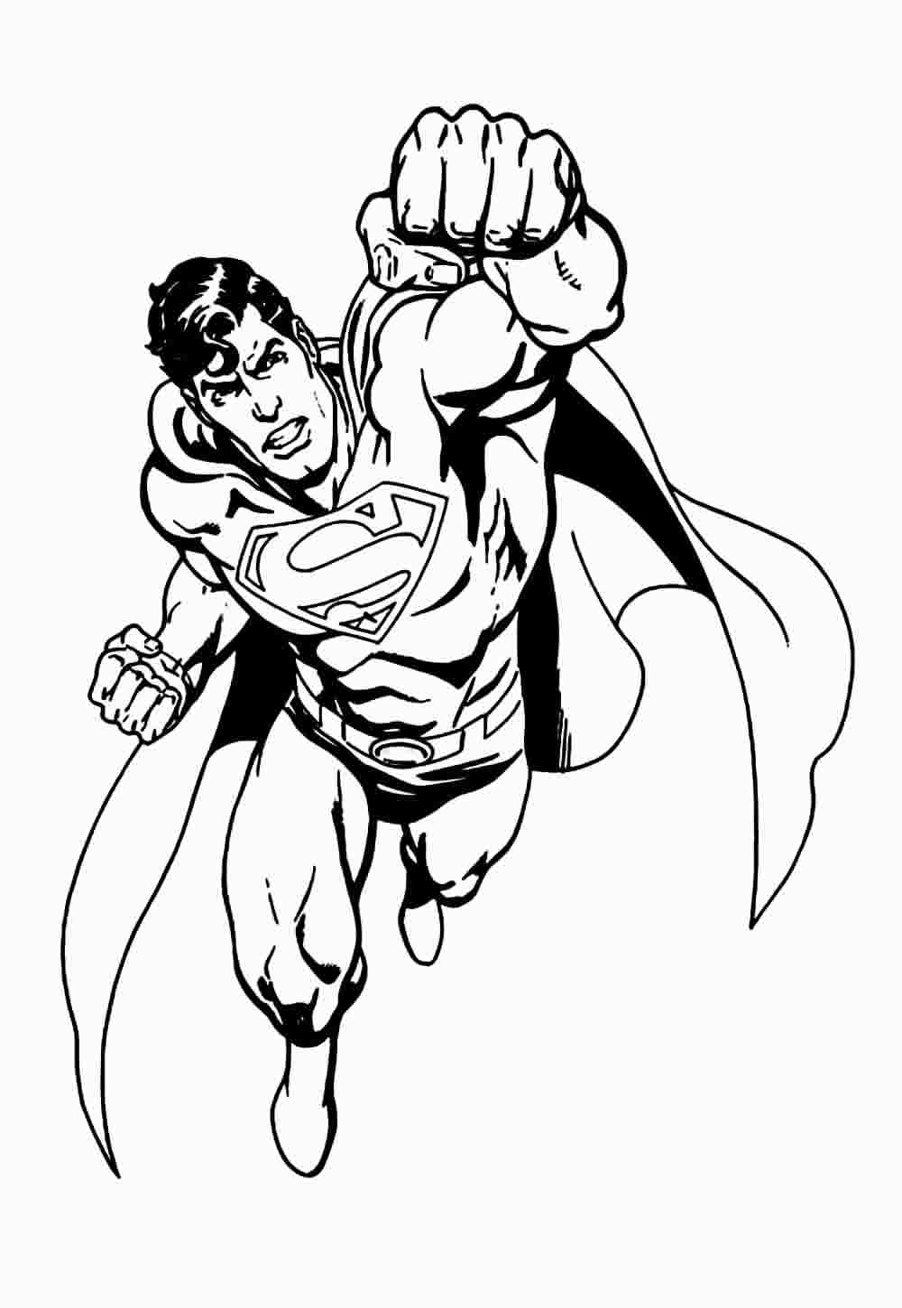 Super-Homem para imprimir e colorir - Desenho