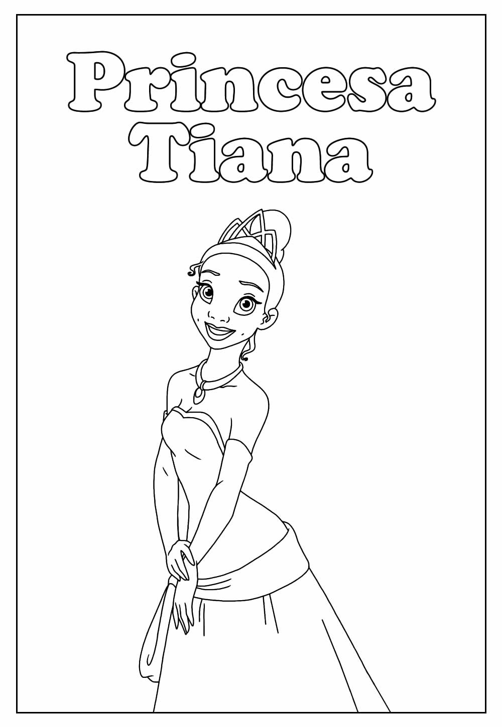 Desenhos Princesa Tiana Colorir