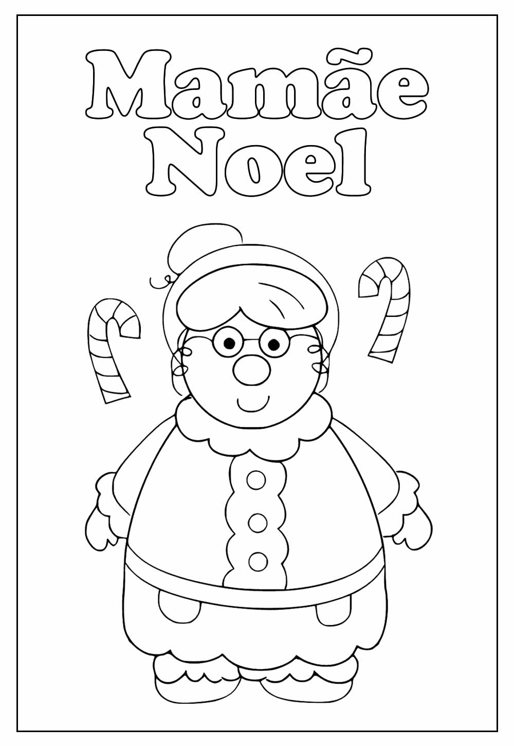 Desenho Educativo da Mamãe Noel