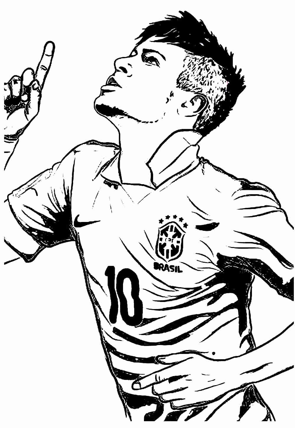 Desenho para colorir de Neymar