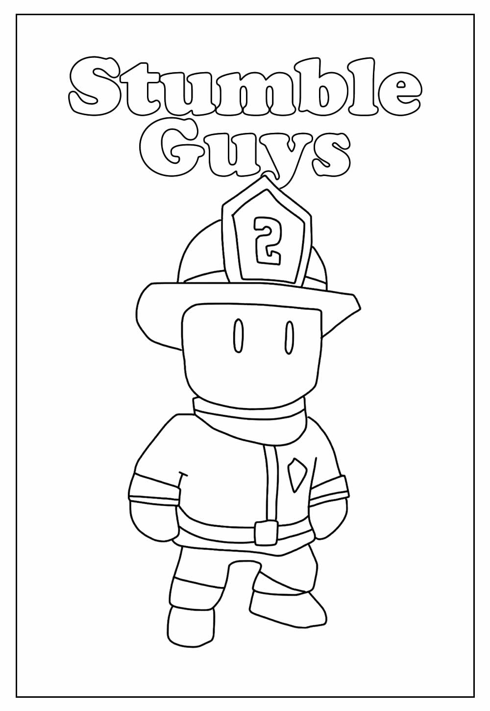 Desenho Educativo de Stumble Guys para colorir