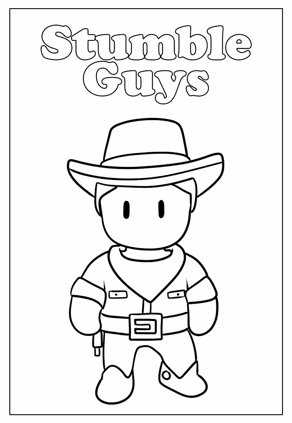 Desenho Educativo de Stumble Guys para colorir