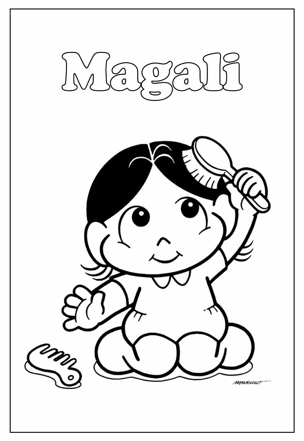 Desenho da Magali Bebê para colorir