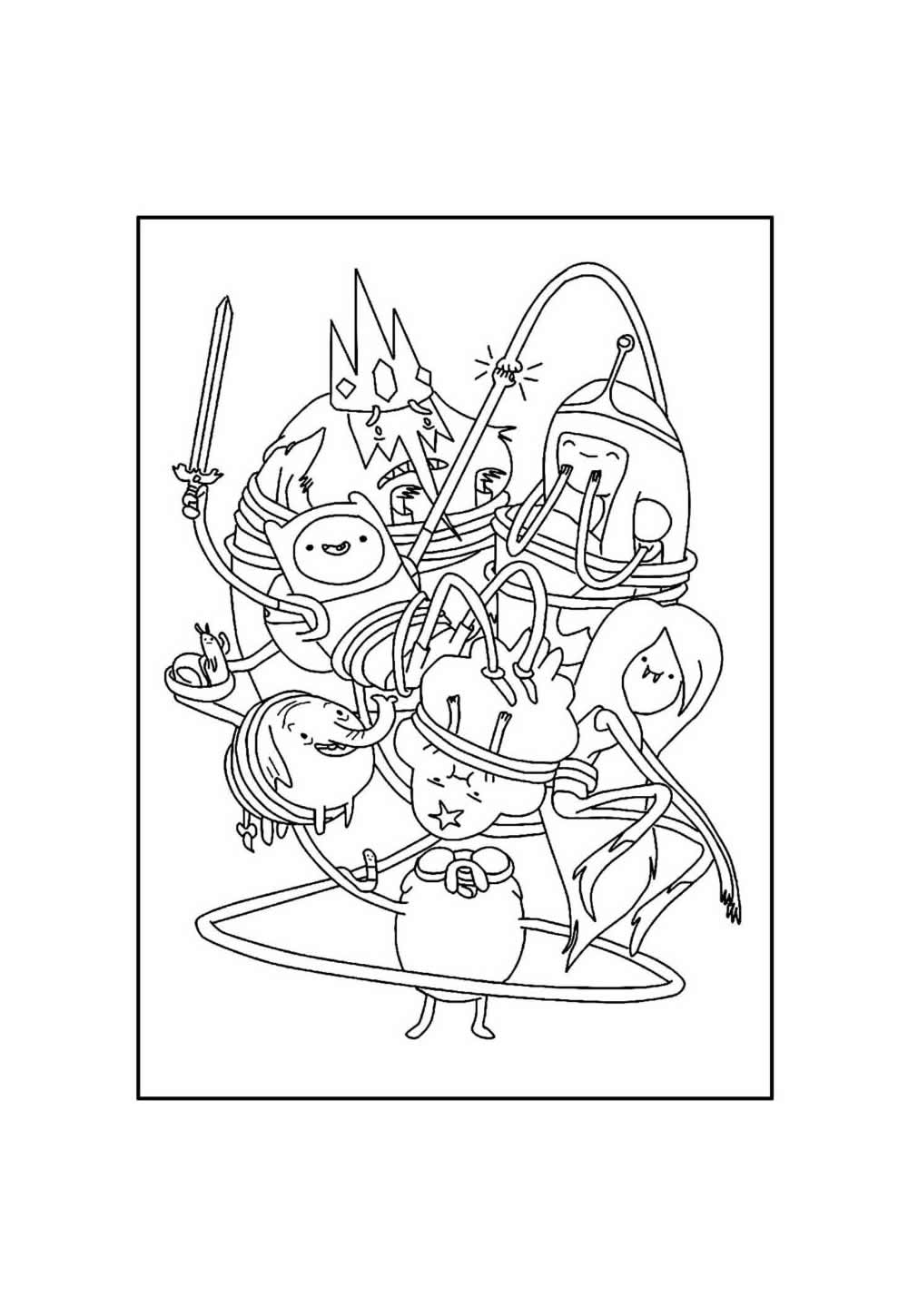 A Hora da Aventura para colorir