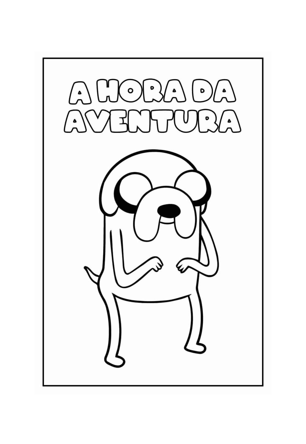 Desenho Educativo da Hora da Aventura para pintar