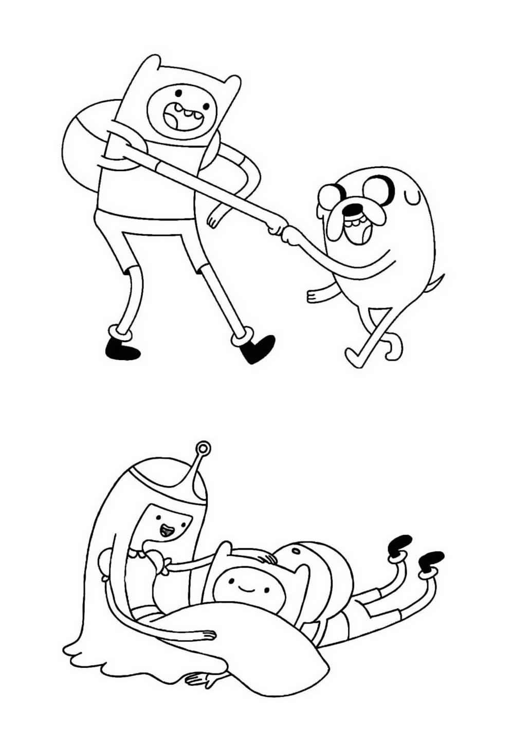 Desenho da Hora da Aventura para colorir