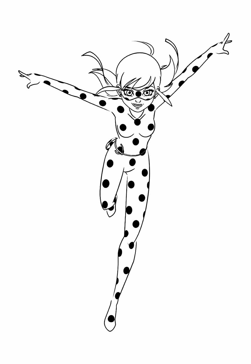 Desenho da Ladybug para pintar