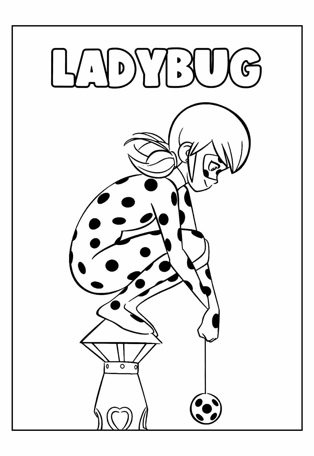 Desenho Educativo da Ladybug para colorir