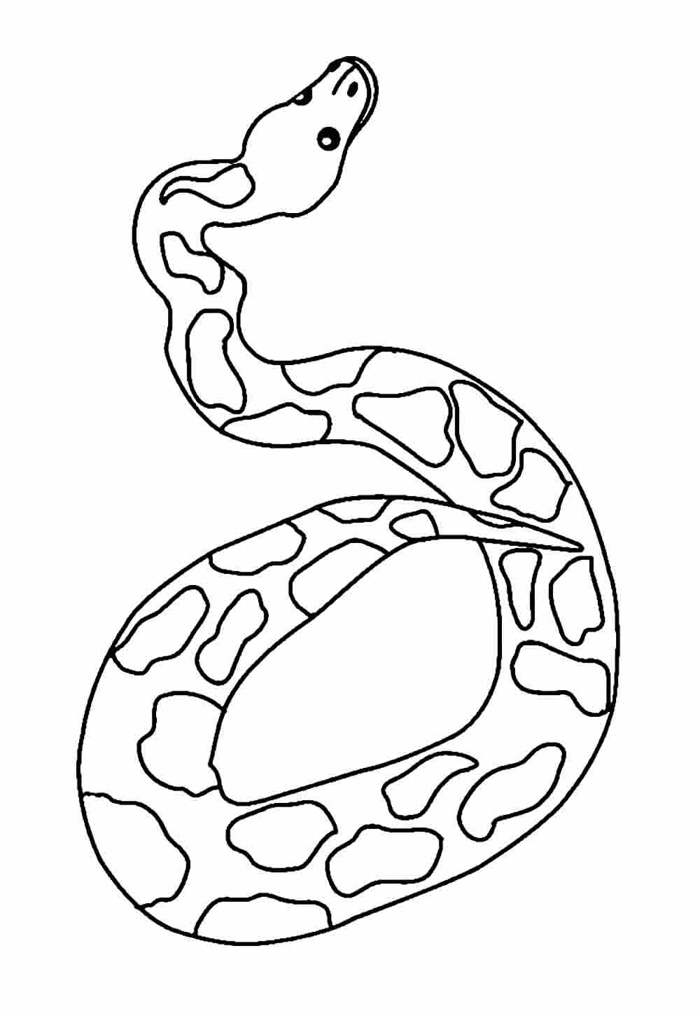 Desenho de Cobra para imprimir