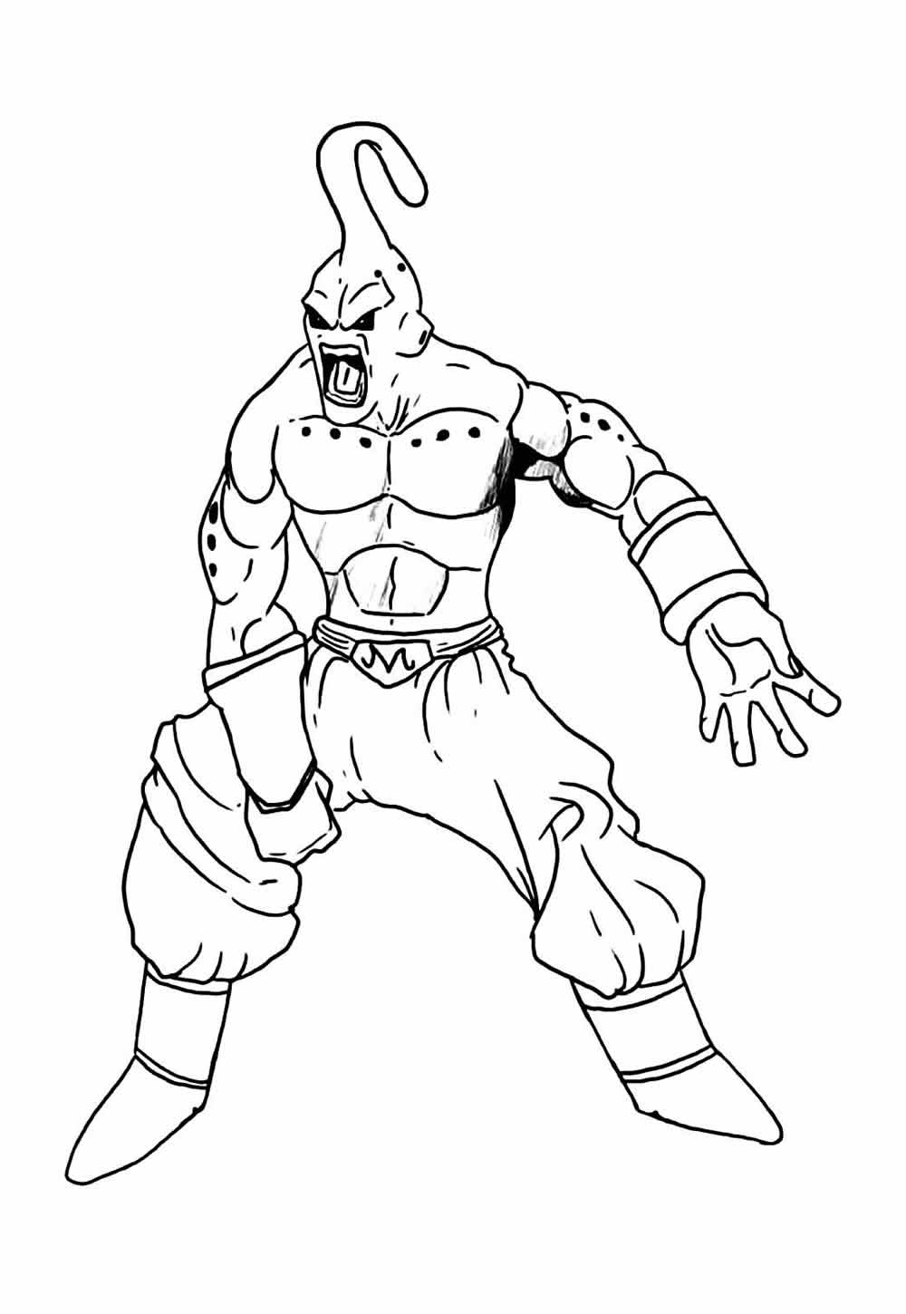 Majin Boo - Desenho para colorir