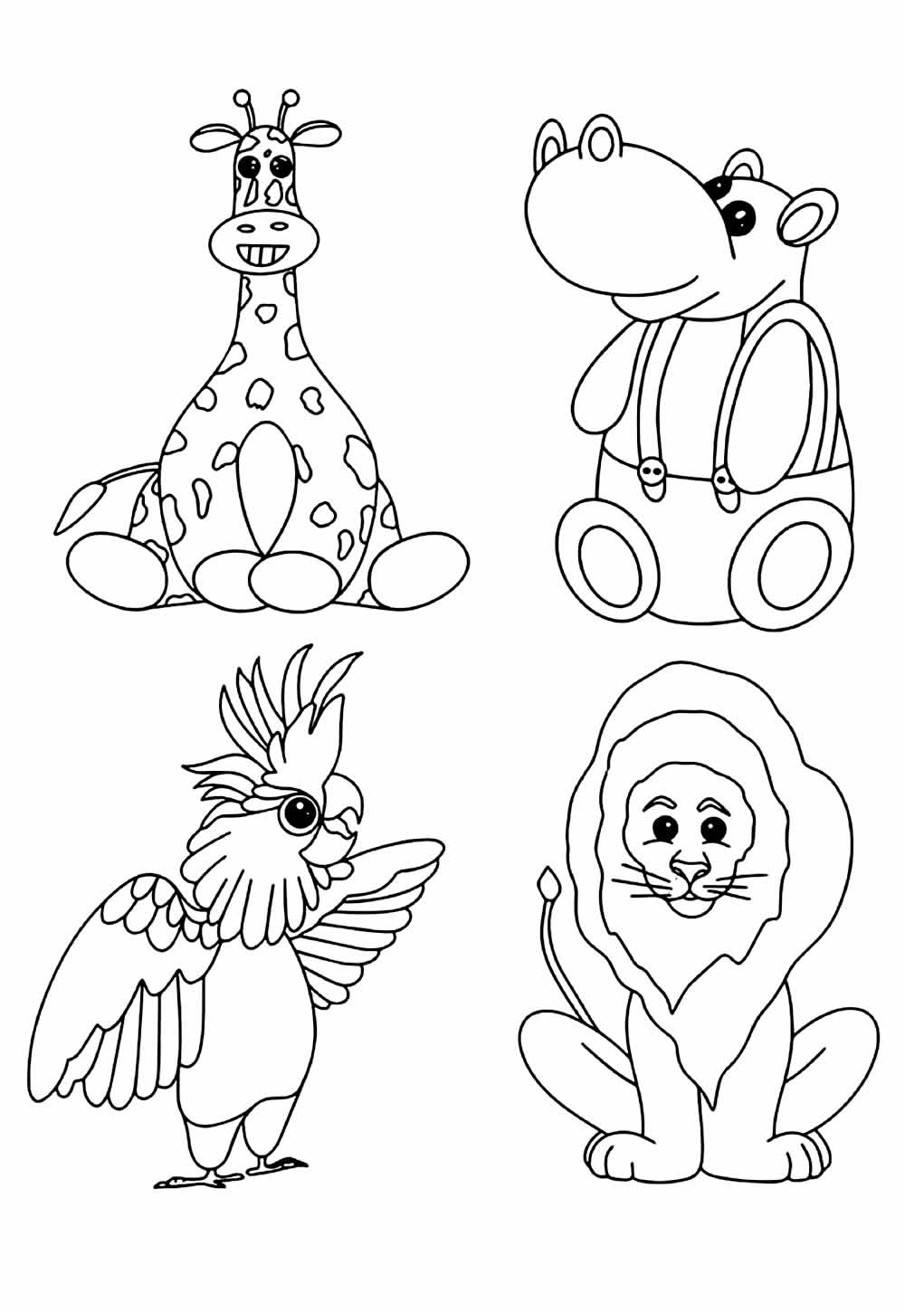 Desenho de animais para colorir