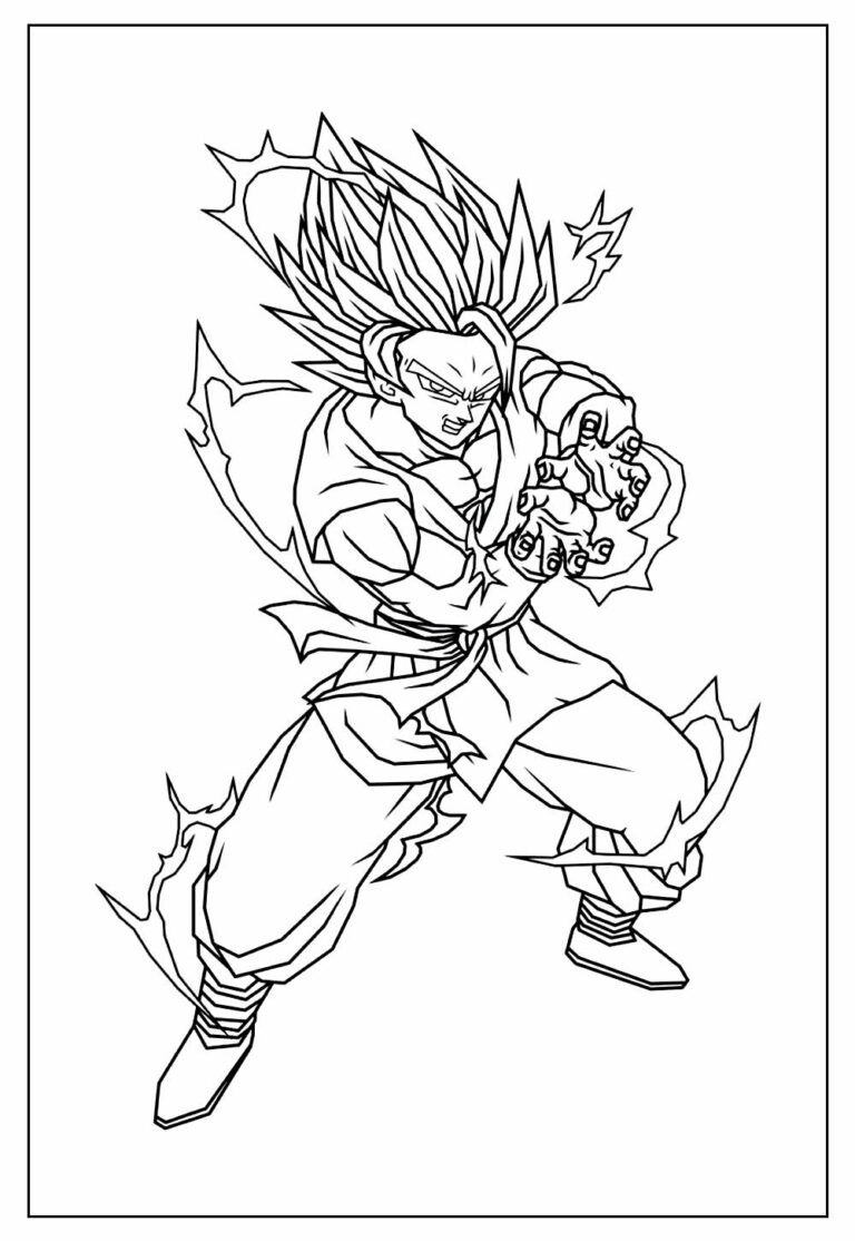 Desenhos de Super Saiyajin para colorir - Bora Colorir