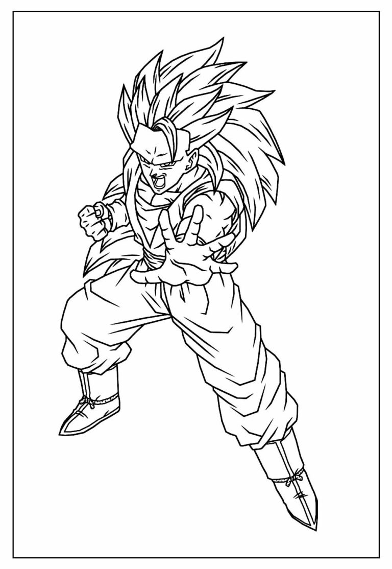 Desenhos de Super Saiyajin para colorir - Bora Colorir