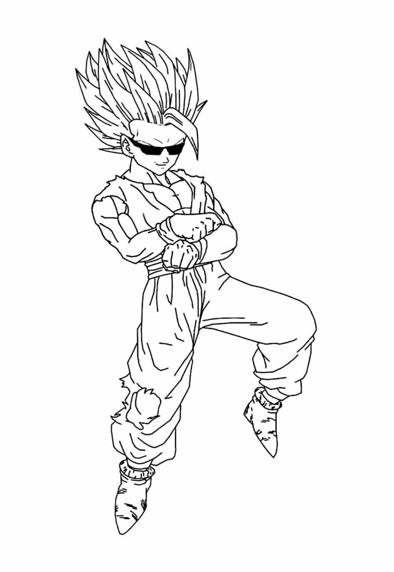 Desenhos de Super Saiyajin para colorir - Bora Colorir