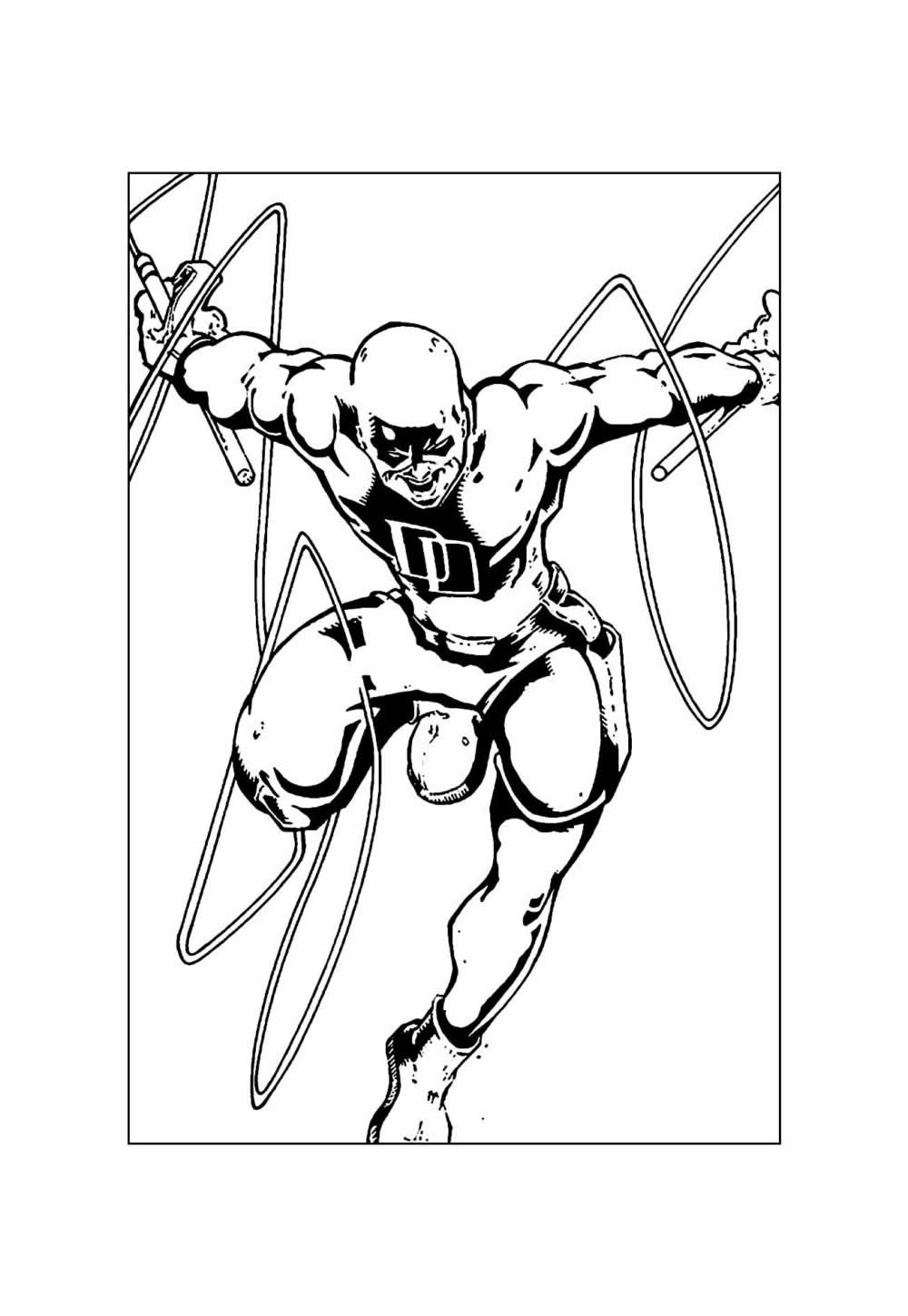Desenho do Demolidor para pintar